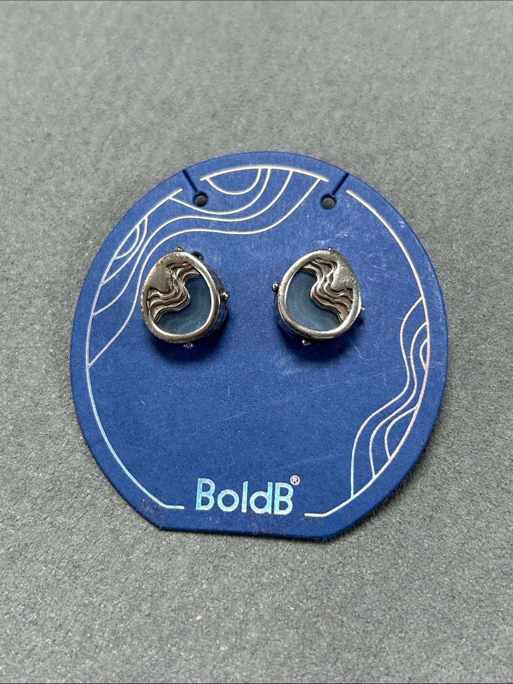 BoldB Blue Wave Stud Earrings